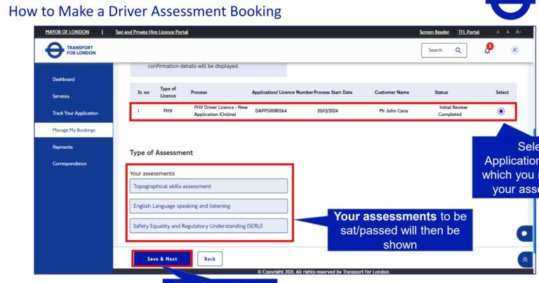 How to book TfL SERU Assessment 2025